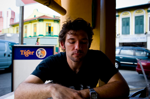 sean in cafe